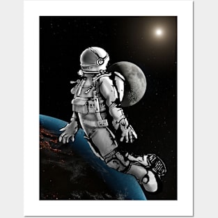 astronaut in space Posters and Art